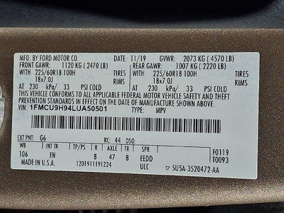 2020 Ford Escape SEL