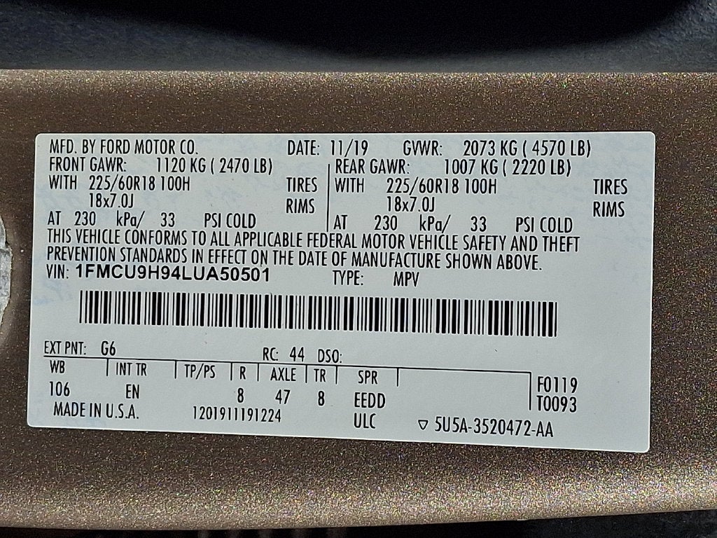 2020 Ford Escape SEL