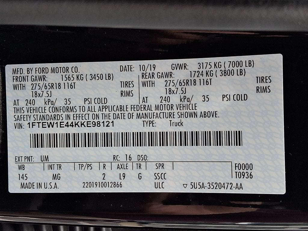 2019 Ford F-150 XLT