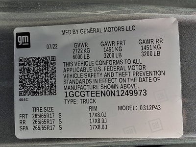 2022 Chevrolet Colorado ZR2