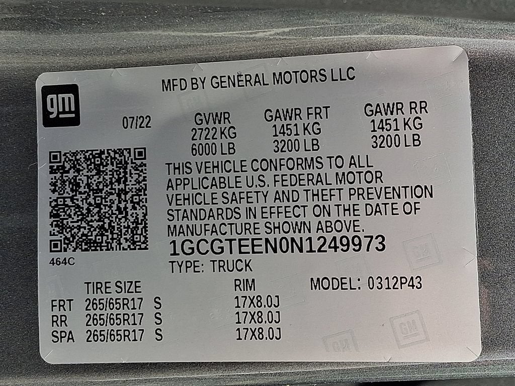 2022 Chevrolet Colorado ZR2