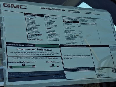 2026 GMC Savana Cargo Work Van