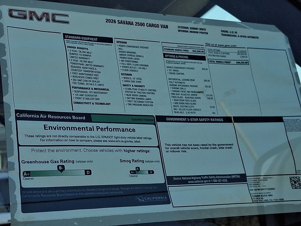 2026 GMC Savana Cargo Work Van