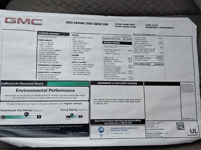 2025 GMC Savana Cargo Work Van