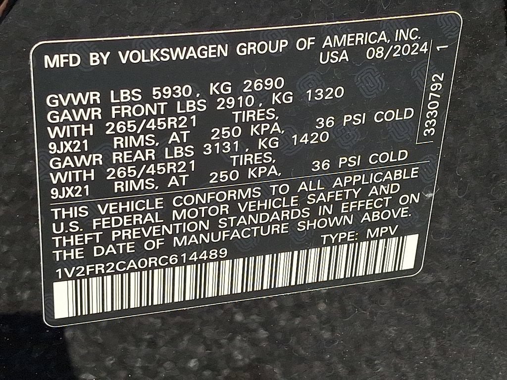 2024 Volkswagen Atlas 2.0T SEL Premium R-Line