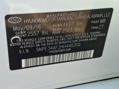 2017 Hyundai Sonata Sport