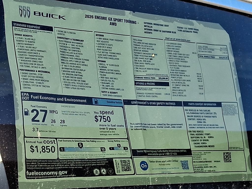 2026 Buick Encore GX Sport Touring