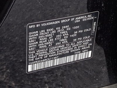 2024 Volkswagen Atlas 2.0T SEL Premium R-Line