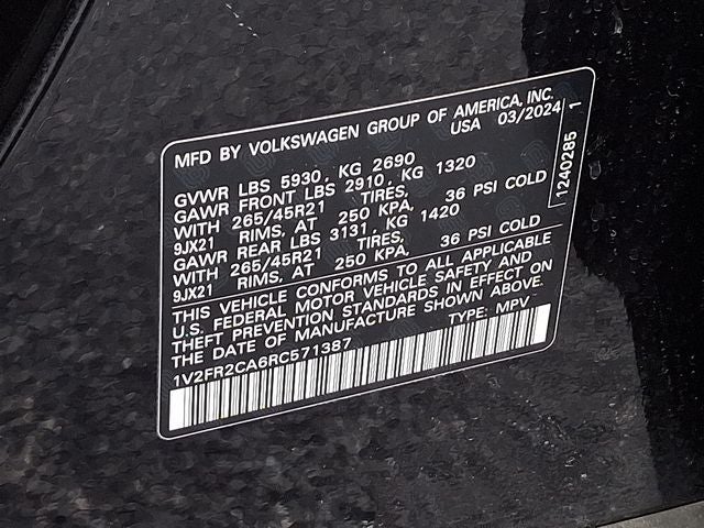 2024 Volkswagen Atlas 2.0T SEL Premium R-Line