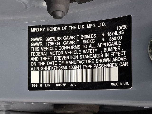 2021 Honda Civic Sport Touring