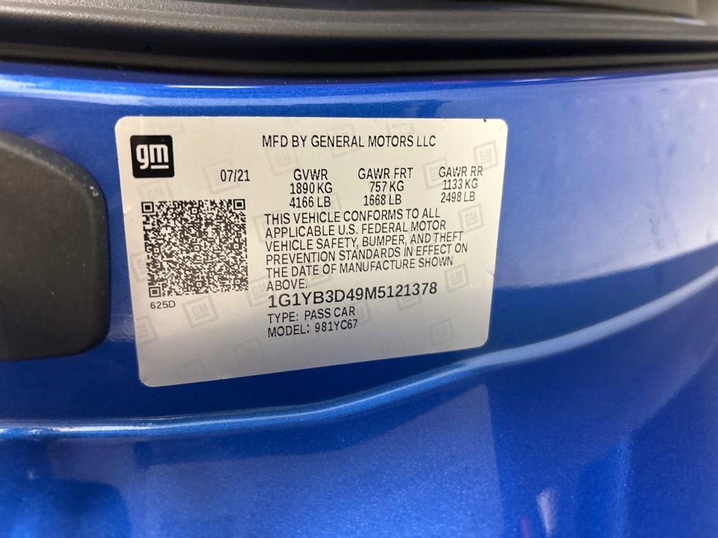 2021 Chevrolet Corvette Stingray 2LT