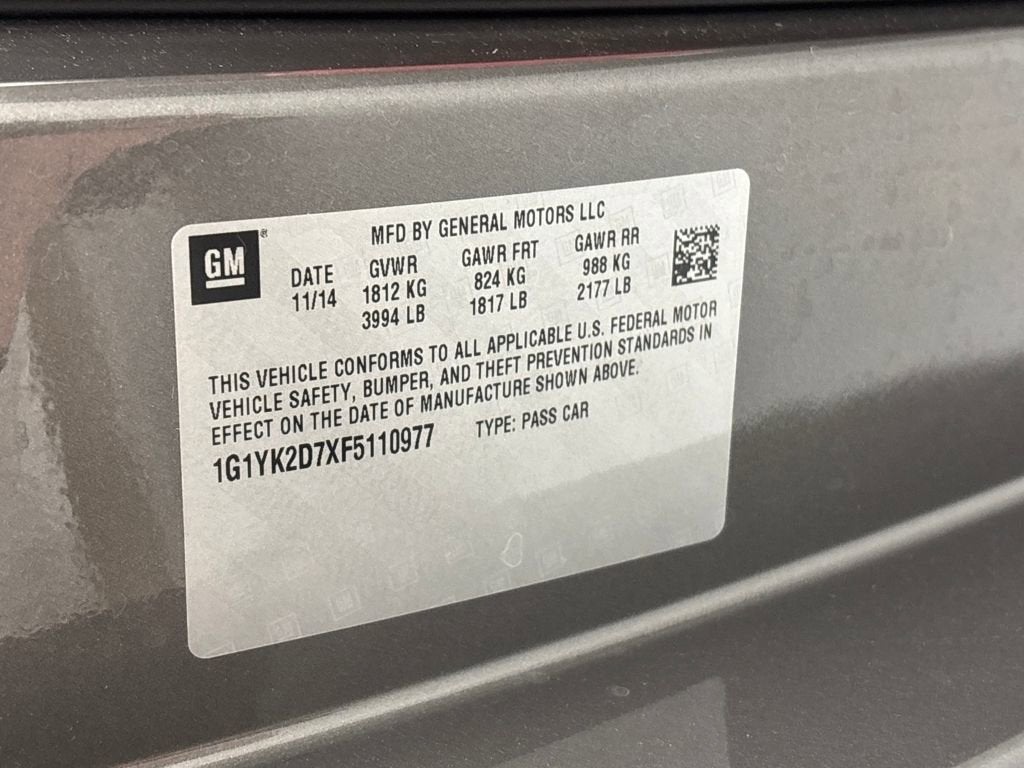 2015 Chevrolet Corvette Stingray Z51 2LT