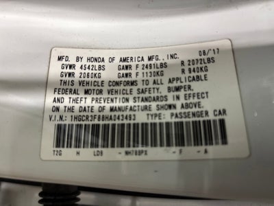 2017 Honda Accord Sedan EX-L V6