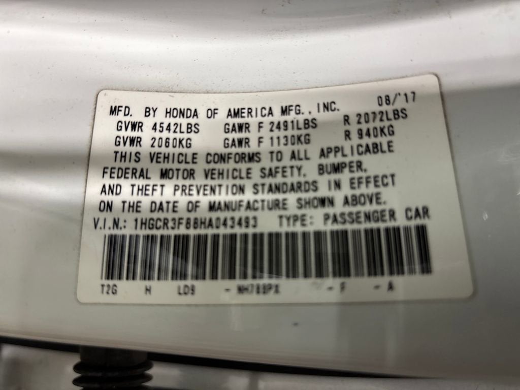 2017 Honda Accord Sedan EX-L V6