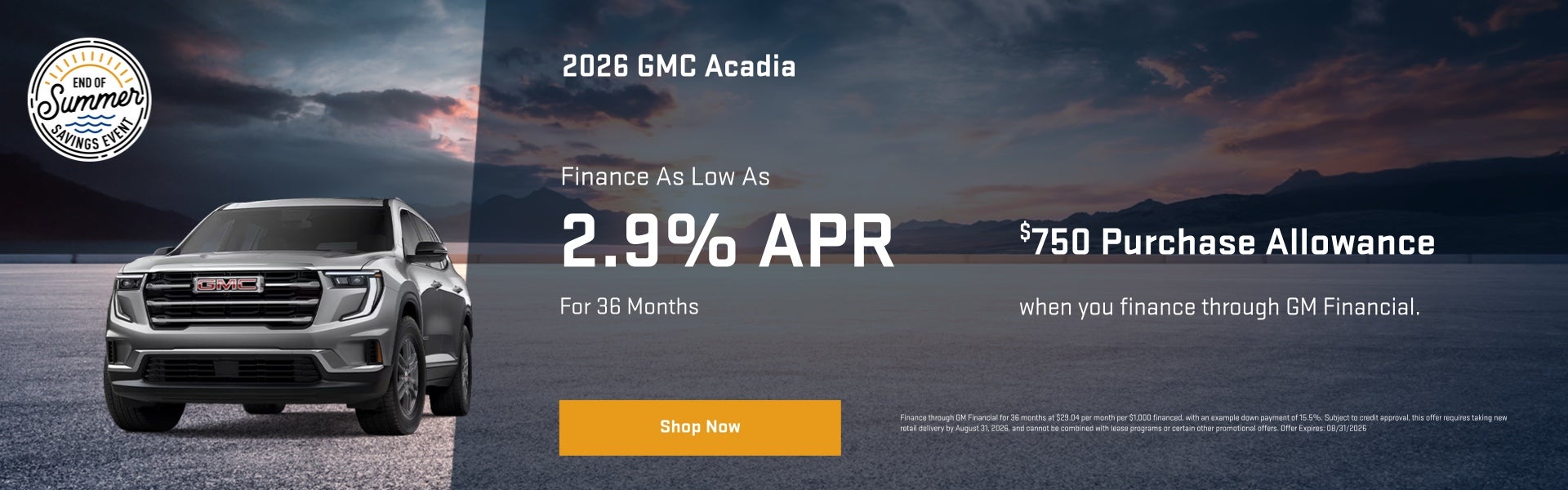 2026 GMC Acadia Special